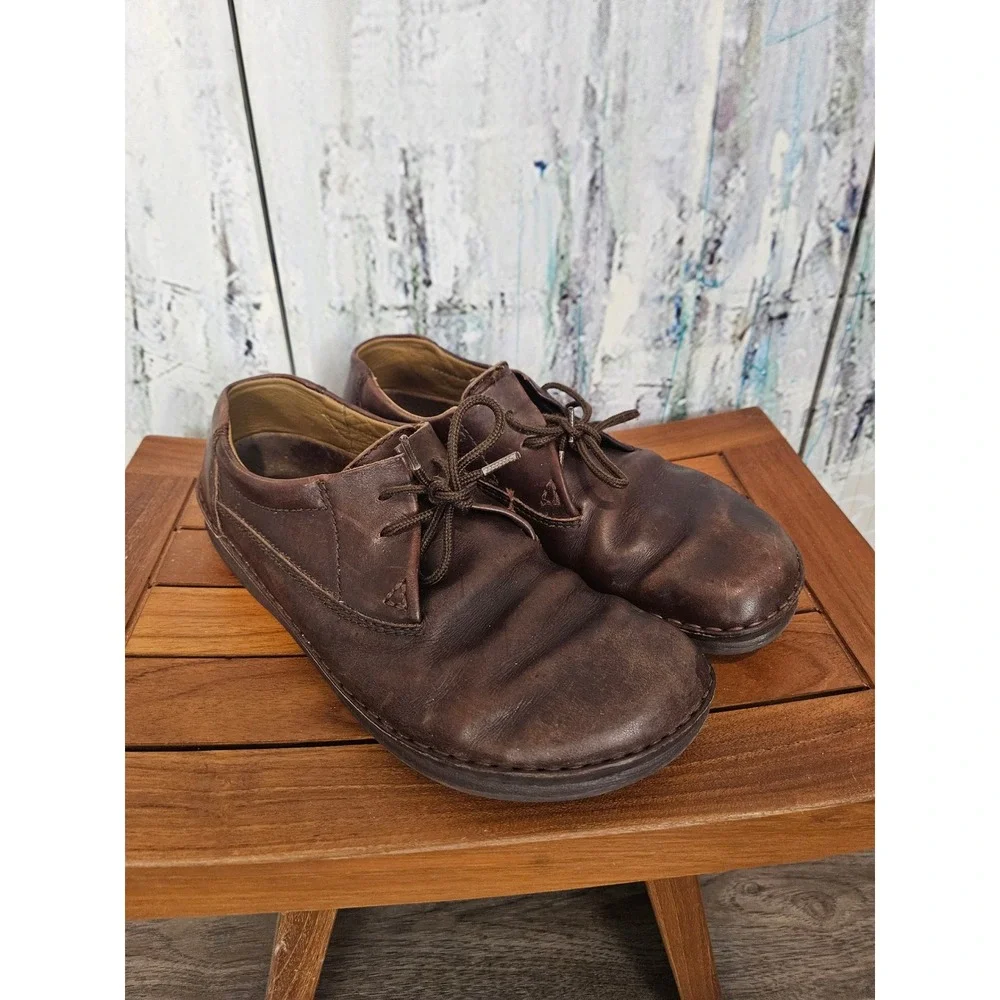 Birkenstock Dundee Shoes 46 M13 Brown Leather Lace Up Derby Gorpcore Comfort